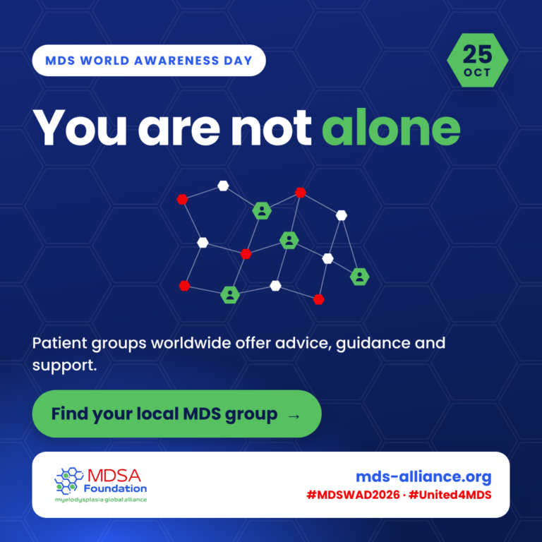 MDS World Awareness Day 2026 social media graphic: You are not alone