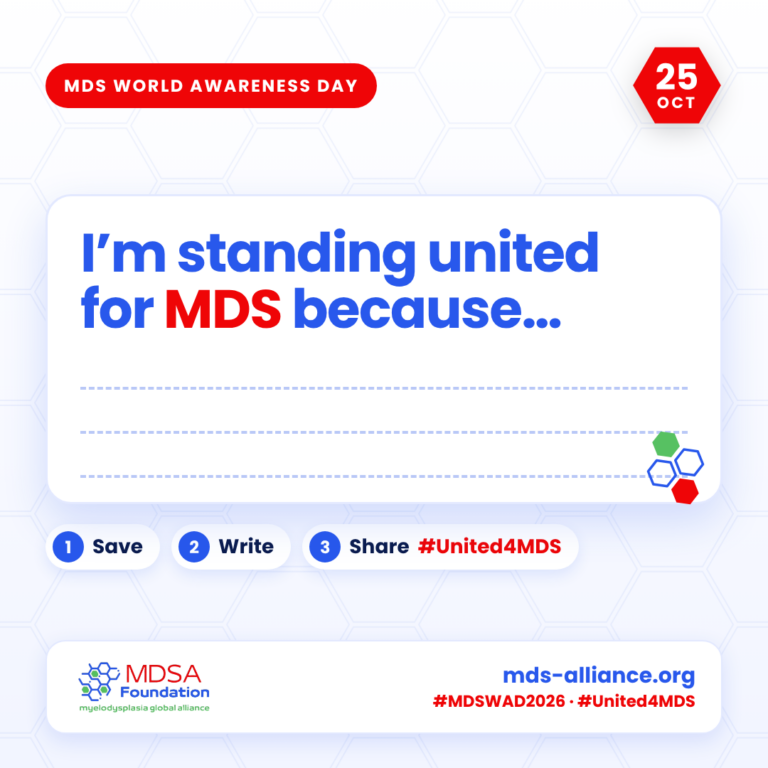 MDS World Awareness Day 2026 social media graphic: Share your message